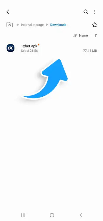 Step 4 - Open Downloads and tap the APK